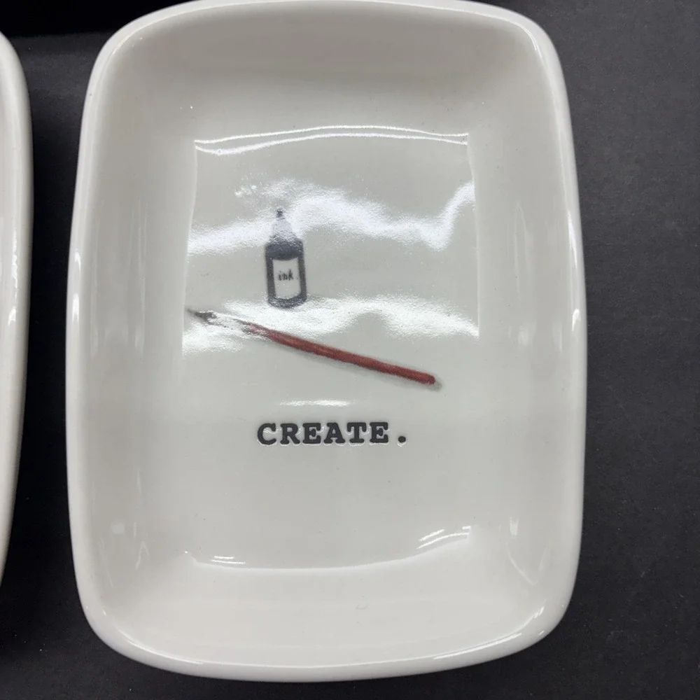 Rae Dunn Artisan Collection by Magenta Write Inspire‎ Create Desk Trinket Tray